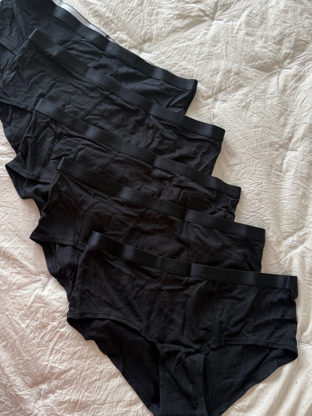 Quince Black Cotton-Blend Brief with Comfort Waistband 5 pieces